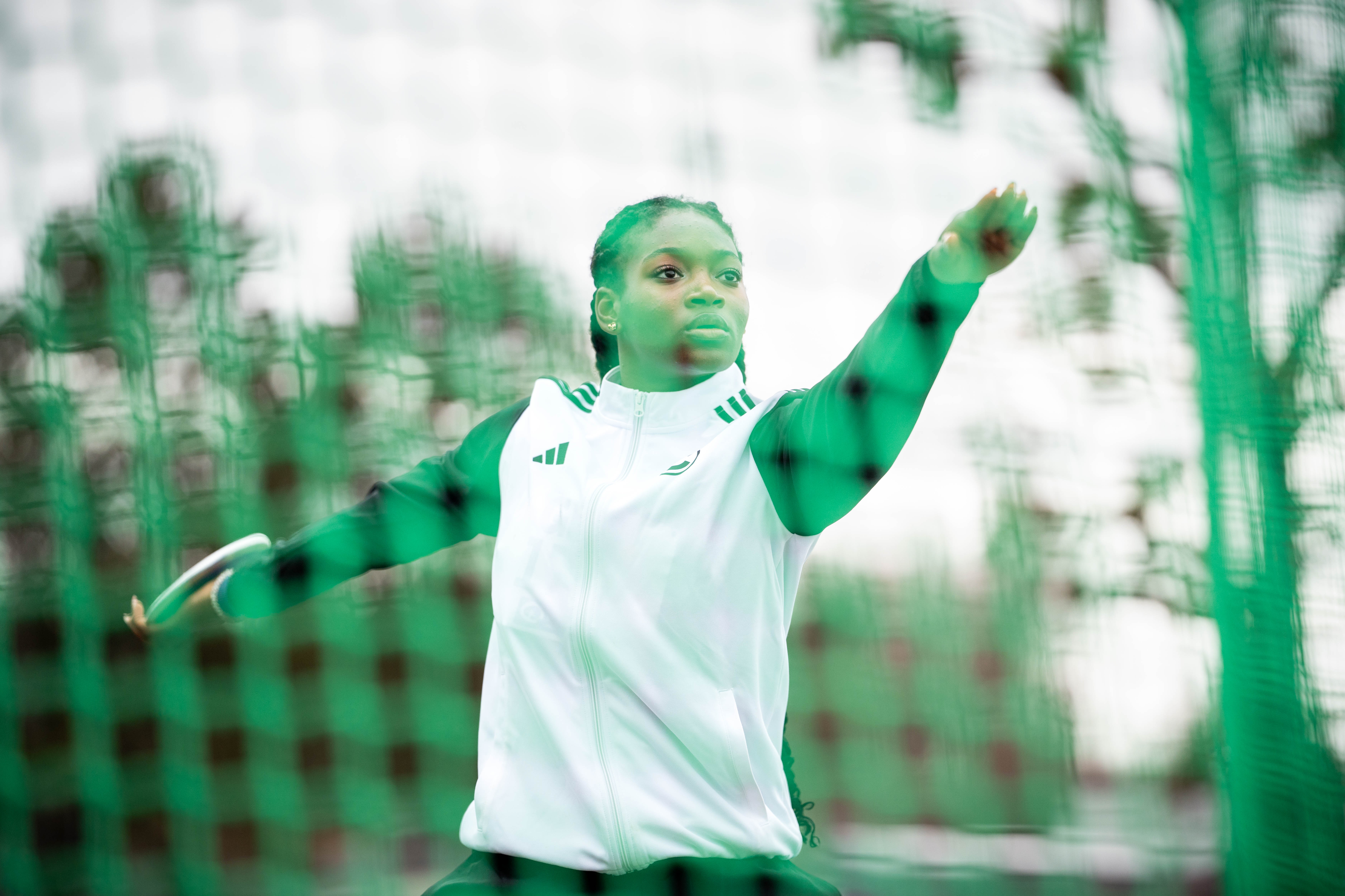 Eyenga Olivia (SCC Berlin) Diskuswurf Weibliche Jugend U18 Konzentration/ Fokus, Deutsche Jugend Hallen Meisterschaften 2026 Glaspalast Sindelfingen, Sindelfingen (Baden-Württemberg, Deutschland)Foto: Joshua Kühn